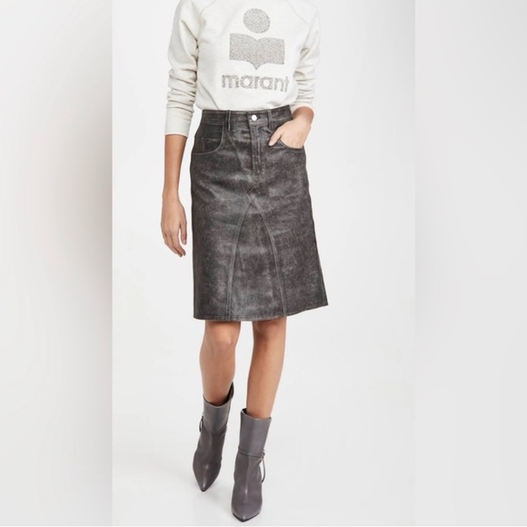 Isabel Etoile Marant Dresses & Skirts - Isabel Étoile Marant Fiali Lambskin Leather Skirt